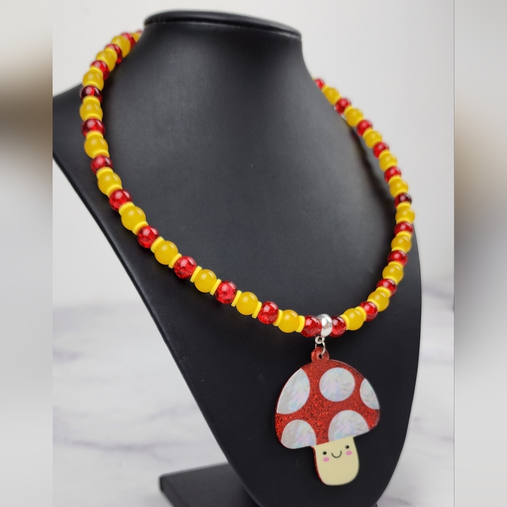 🥳SALE🥳🍄 Mr. Shroom mushroom wire necklace - Picture 2 of 15